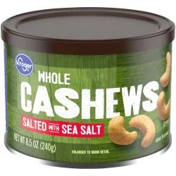 Kroger Whole Salted With Sea Salt Cashews