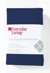 Everyday Living T200 Cotton/Polyester Pillow Case - Estate Blue