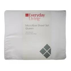 Everyday Living Microfiber Sheet Set - 4 Piece - Bright White