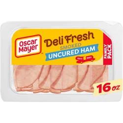 Oscar Mayer Deli Fresh Smoked Uncured Ham Sliced Lunch Meat Family Size Tray