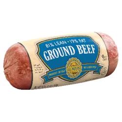 National Beef 81/19 Ground Beef Roll