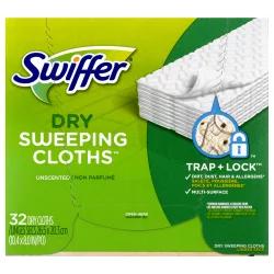 Swiffer Dry Unscented Sweeping Cloths 32.0 ea