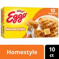 Eggo Homestyle Frozen Waffles, Original, 12.3 oz, 10 Count, Frozen