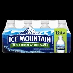 ICE MOUNTAIN Brand 100% Natural Spring Water, 8-ounce mini plastic bottles (Pack of 12)