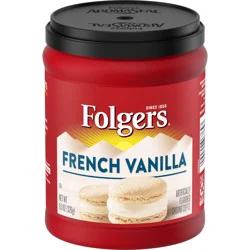 Folgers French Artificially Vanilla Flavored Ground Coffee,  Medium Roast, 11.5-ounce Canister