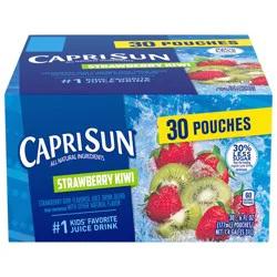 Capri Sun Strawberry Kiwi Naturally Flavored Juice Drink Blend, 30 ct Box, 6 fl oz Pouches