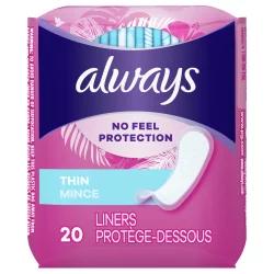 Always Thin No Feel Protection Liners 20 ea