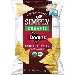 Doritos Simply Organic Tortilla Chips White Cheddar Flavored 7 1/2 Oz