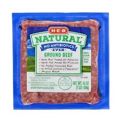H-E-B Natural Angus Ground Beef 80% Lean