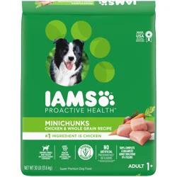 IAMS Proactive Health Minichunks Chicken & Whole Grains Recipe Adult Premium Dry Dog Food - 30lbs