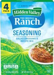 Hidden Valley Original Ranch Salad Dressing & Seasoning Mix, Gluten Free, Keto-Friendly -  4 Packets