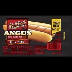 Ball Park Bun Size Uncured Angus Beef Hot Dogs, Easy Peel Package