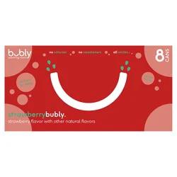 bubly Sparkling Water Strawberry 12 Fl Oz 8 Count Cans