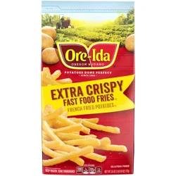 Ore-Ida Extra Crispy Fast Food French Fries Fried Frozen Potatoes, 26 oz Bag