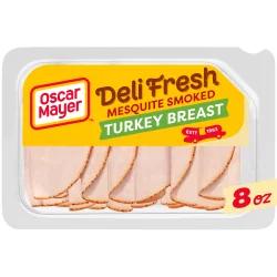 Oscar Mayer Deli Fresh Mesquite Smoked Turkey Breast Sliced Lunch Meat Tray