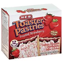 H-E-B Frosted Strawberry Toaster Pastries Value Pack