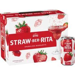 Ritas Straw-Ber-Rita Strawberry Malt Beverage, 12 Pack 8 fl. oz. Cans, 8.0% Alc./Vol.