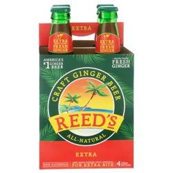 Reed's Extra Ginger Beer 4 Bottles 12 oz Bottle 4 ea