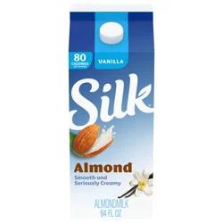 Silk Vanilla Almond Milk, Half Gallon