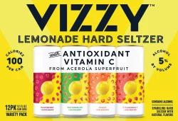 Vizzy Hard Seltzer Lemonade Variety Pack, Gluten Free, Hard Seltzer, 5% ABV