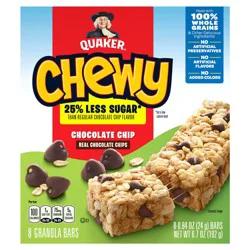 Quaker Chewy Low Sugar Chocolate Chip Granola Bars