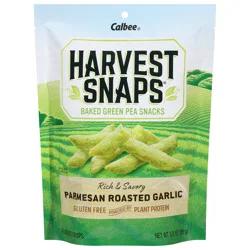 Harvest Snaps Baked Parmesan Roasted Garlic Green Pea Snacks 3.0 oz