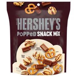 HERSHEY'S Milk Chocolate, Popcorn and Pretzel Popped Snack Mix Bag, 8 oz