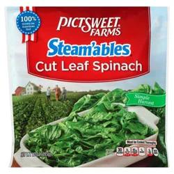 Pictsweet Farms Steam'ables Cut Leaf Spinach, Simple Harvest - 10 oz