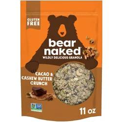 Bear Naked Granola Cereal, Whole Grain Granola, Breakfast Snacks, Cacao and Cashew Butter Crunch, 11oz Bag, 1 Bag