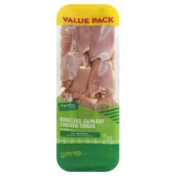 Signature Farms Chicken Thighs Boneless Skinless Value Pack