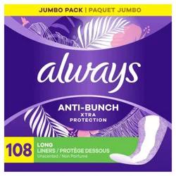 Always Dailies Extra Protection Unscented Panty Liners - Long - 108ct