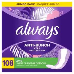 Always Dailies Extra Protection Unscented Panty Liners - Long - 108ct
