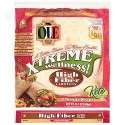 Olé Mexican Foods Xtreme Wellness High Fiber Low Carb Tortilla Wraps