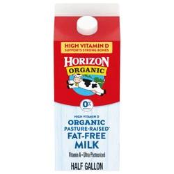 Horizon Organic High Vitamin D Nonfat Milk, High Vitamin D Milk, 64 FL OZ Half Gallon Carton