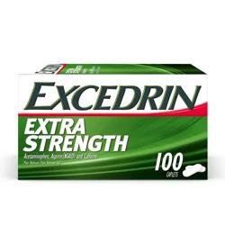 Excedrin Extra Strength Pain Reliever Caplets - Acetaminophen/Aspirin (NSAID) - 100ct