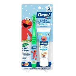 Sesame Street Orajel Kids Elmo Fluoride-Free Training Toothpaste & BrushOrajel Kids Elmo Fluoride-Free Training Toothpaste & Brush