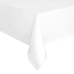 Bright White Plastic Table Covers 108 x 54