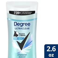 Degree Ultraclear Black + White Pure Clean 72-Hour Antiperspirant & Deodorant - 2.6oz