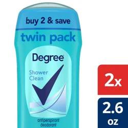 Degree Shower Clean 48-Hour Antiperspirant & Deodorant - 2.6oz/2ct