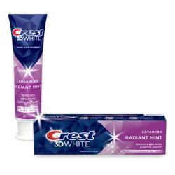 Crest 3D White Advanced Teeth Whitening Toothpaste - Radiant Mint