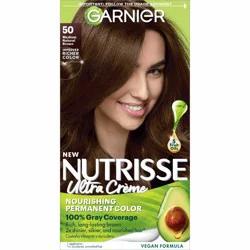 Garnier Nutrisse Nourishing Permanent Hair Color Creme - 50 Medium Natural Brown