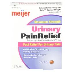 Meijer Maximum Strength Urinary Pain Relief Tablets
