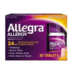 Allegra 24 Hour Allergy Relief Tablets - Fexofenadine Hydrochloride - 30ct