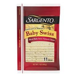 Sargento Natural Baby Swiss Sliced Cheese - 7.5oz/11 slices