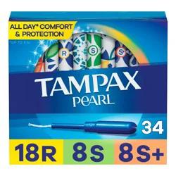 Tampax Pearl Triple Pack Tampons - Regular/Super/Super Plus/ - Unscented - 34ct