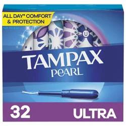 Tampax Pearl Ultra Absorbency with LeakGuard Braid Tampons - Unscented - 32ct
