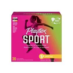 Playtex Sport Tampons - Plastic - Unscented - Super Plus - 36ct