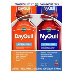 Vicks DayQuil & NyQuil Cold & Flu Medicine Liquid - Cherry - 24 fl oz