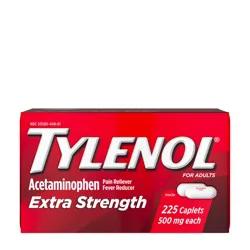 Tylenol Extra Strength Caplets with Acetaminophen, Pain Reliever & Fever Reducer, Acetaminophen For Headache, Backache & Menstrual Pain Relief