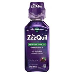 ZzzQuil Nighttime Sleep-Aid Liquid - Diphenhydramine HCl - Warming Berry Flavor - 12 fl oz
